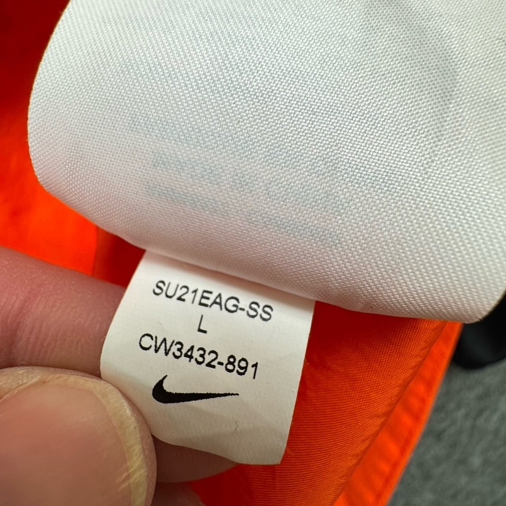Nike Clemson Tigers 1/4 Zip Lightweight Jacket Mens L Orange Black CW3432 Vented - Picture 14 of 16